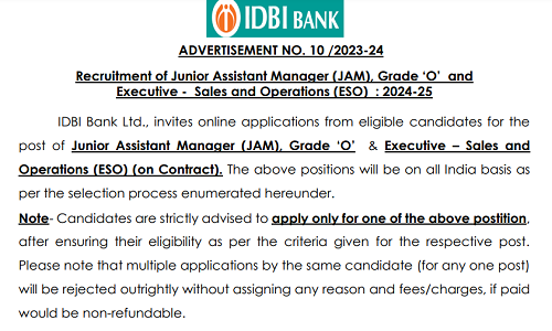 idbi bank recruitment 2023